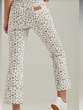 Wrangler 25 Jeans 672 High Rise Kick Flare Lifes Lemons Wrock Western Cactus NWT